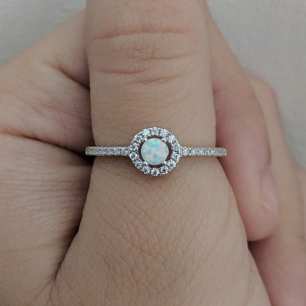 Opal Sterling Silver Ring
